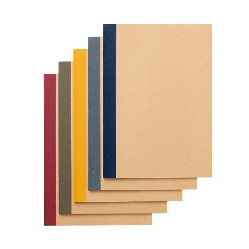مجموعة MUJI من 5 دفاتر 30 ورقة، ملونة مقسمة B5 76316145 متعددة الألوان
