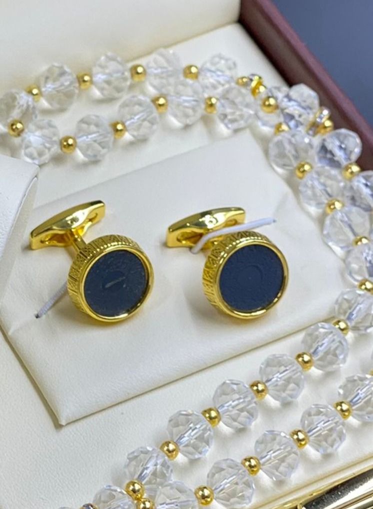 ريفولي طقم ساعة رجالية من 4 قطع ساعة يد مع قلم ومجموعة من الأزرار - Image 3