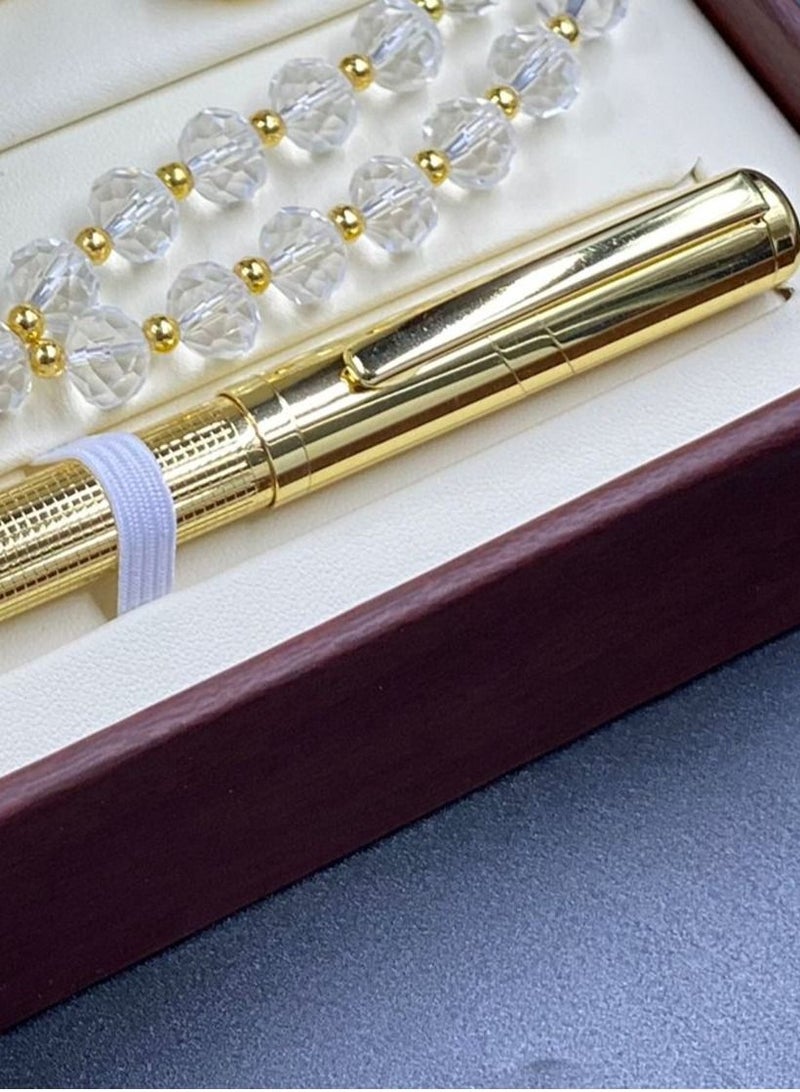 ريفولي طقم ساعة رجالية من 4 قطع ساعة يد مع قلم ومجموعة من الأزرار - Image 4