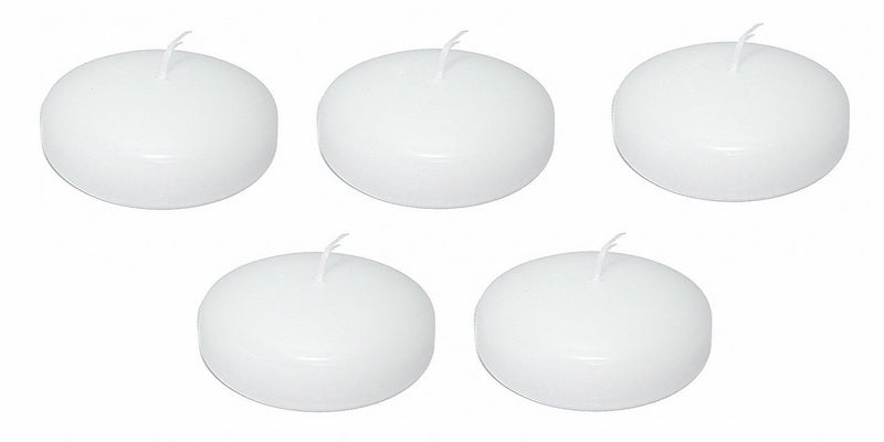 D'light Online Large White Floating Candles 3 Inch Wax Discs for Events, Weddings, Spa, Home Decor, Special Occasions, Cylinder Vases, Centerpieces, Pool and Holidays (Large - 3" (Set of 36), White) - Image 1