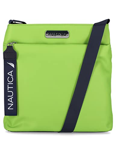 Nautica Diver Nylon Small Women's Crossbody Bag Purse with Adjustable Shoulder Strap, Lime - Image 3