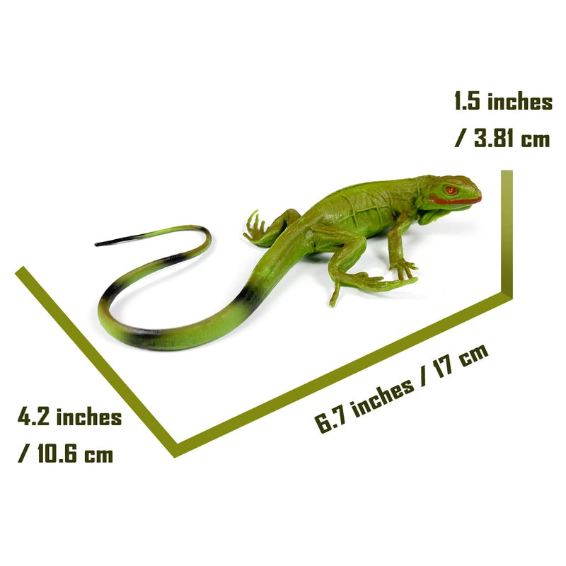 NAKIMO Iguana Animal Figurine Lizard Toy Realistic Reptile Figures for Decoration, Science Education, Prank Props - Image 2