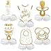 ELEFOCUS 6pcs Baby Shower Centerpieces for Neutral Gold Baby Shower Decorations Oh Baby Honeycomb Gender Neutral Baby Shower Decorations Table Decorations - Image 2