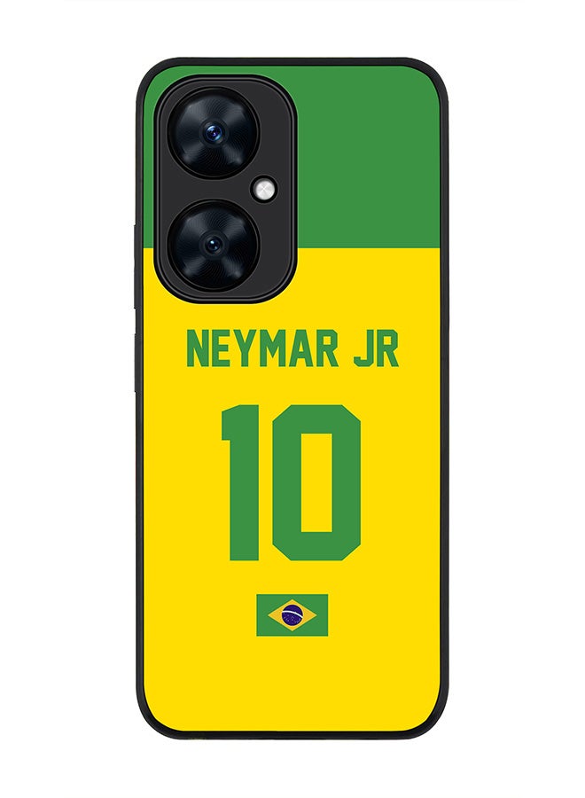 Stylizedd Rugged Black Edge case for Huawei nova 11i , Slim fit Soft Flexible Rubber Edges Anti Drop Cover - Football Team - Brazil, Player Name - Neymar Jr - Image 1