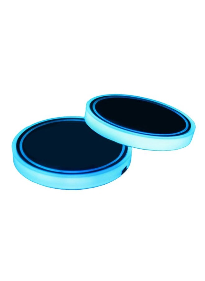 HuHa - Car AcrylicColorful USB Charger Water Cup Groove LED Atmosphere Light(Snowflake) - Image 1