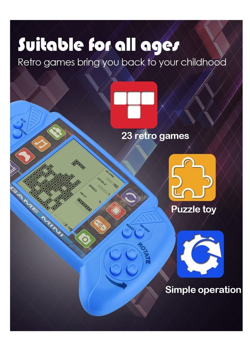 Captaintech Brick Game Console, Built in 23 Puzzle Games,3.5in LCD Mini Portable Brick Game Player,Classic Brick, Tank, Brick Breaker, Racing - Image 4