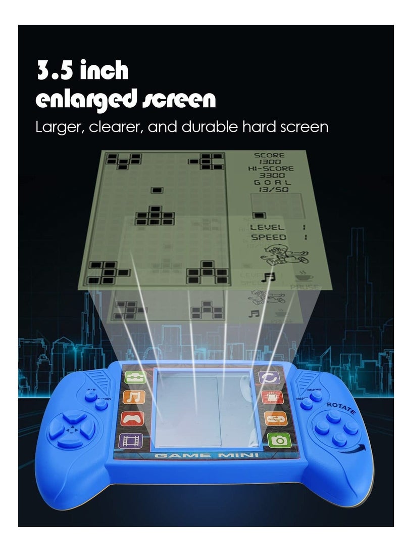 Captaintech Brick Game Console, Built in 23 Puzzle Games,3.5in LCD Mini Portable Brick Game Player,Classic Brick, Tank, Brick Breaker, Racing - Image 5