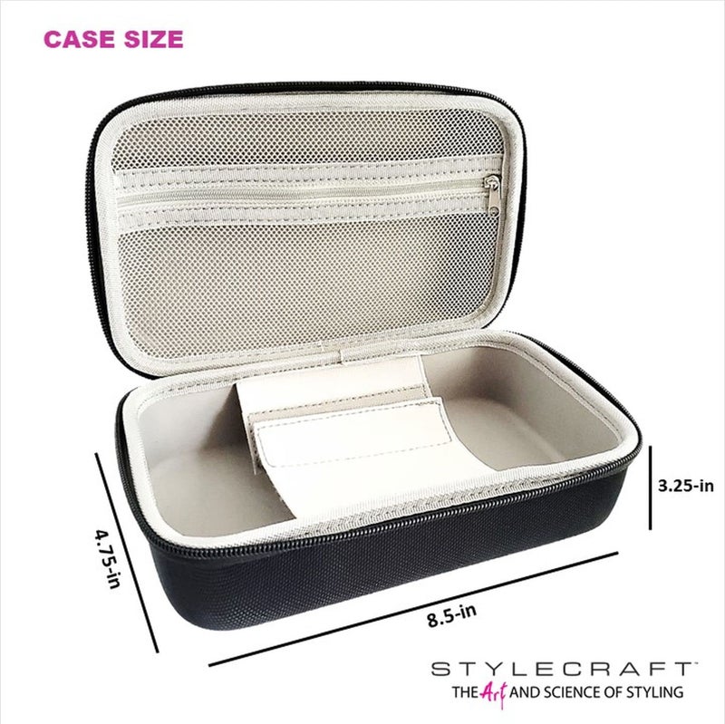Stylecraft Professional Hair Clipper, Trimmer, Shaver Barber Carry or Storage Case with Zipper and Mesh Pocket Black - Image 2