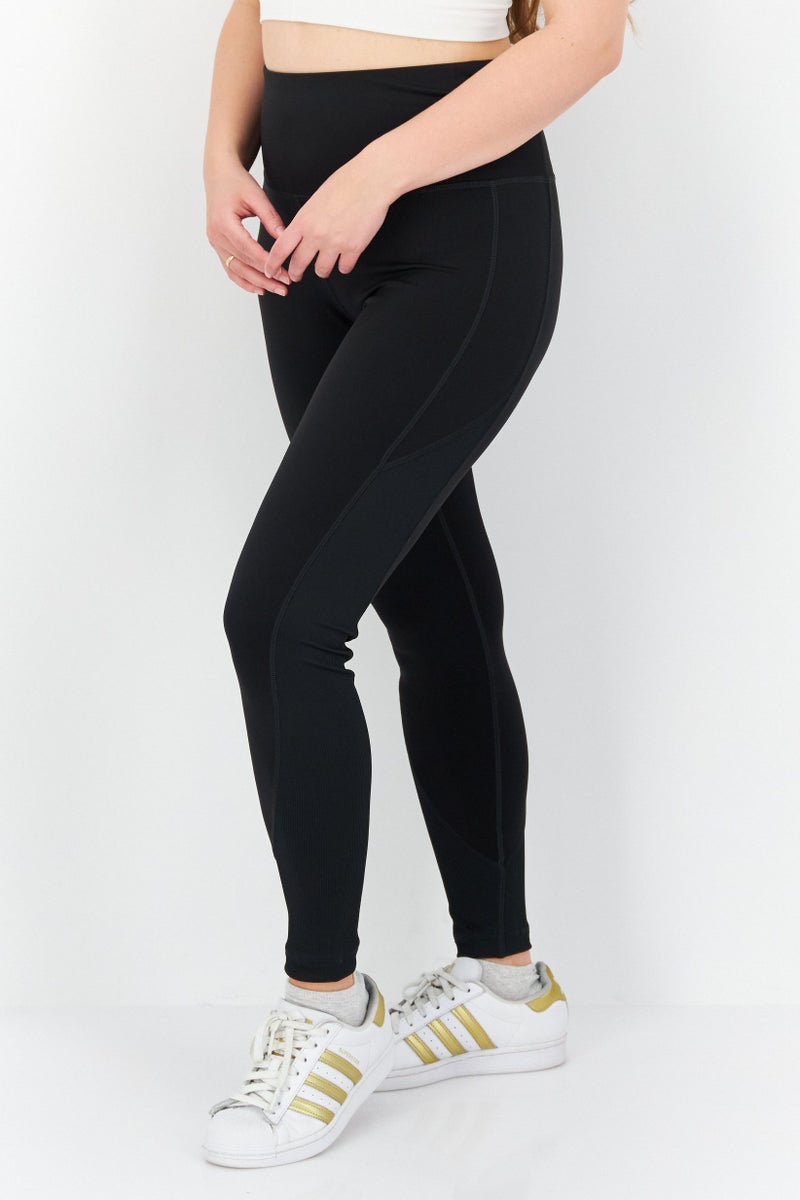 Reebok ملابس رياضية نسائية ضيقة بشعار العلامة التجارية، سوداء - Image 4