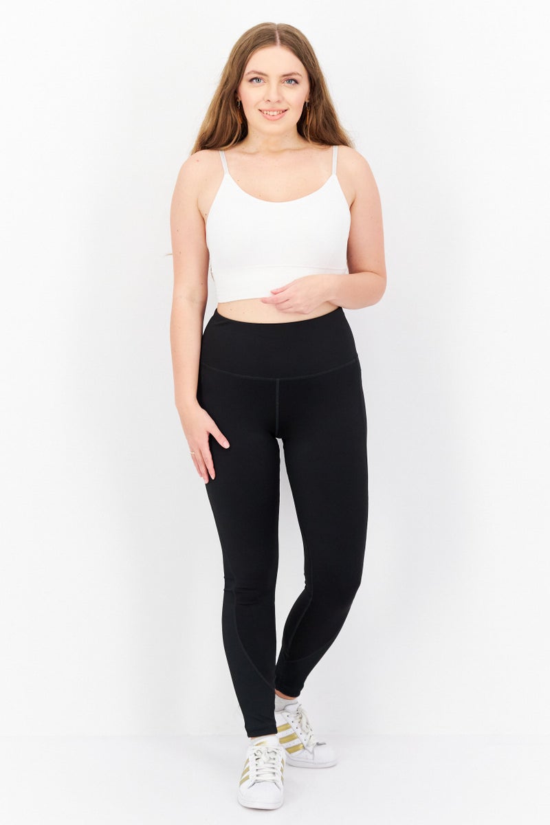 Reebok ملابس رياضية نسائية ضيقة بشعار العلامة التجارية، سوداء - Image 2