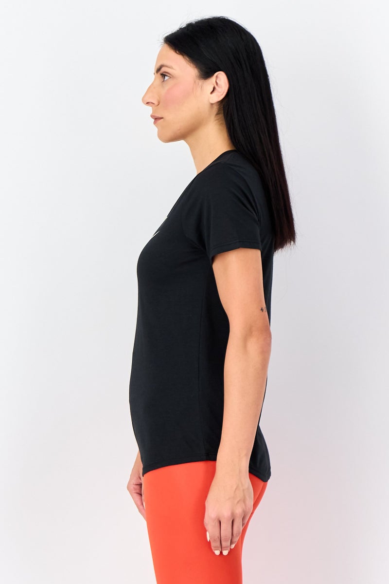 Nike Women Dri-Fit Short Sleeve Running T-Shirt, Black - Image 4