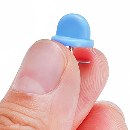 Heliltd 400pcs PVC Rubber Butterfly Clutch Pins Tie Tacks Blank for Uniform Badges Backing Holder Clasp Lapel Enamel Pins(200 Sets),Blue - Image 3