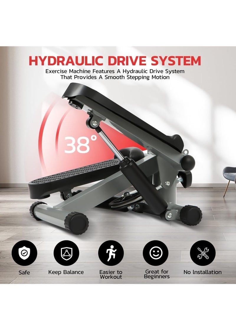 RATSAW - Mini Exercise Stepper with Removable Resistance Band Step Machine with LCD Display Anti Slip Foot Pedal - Image 1