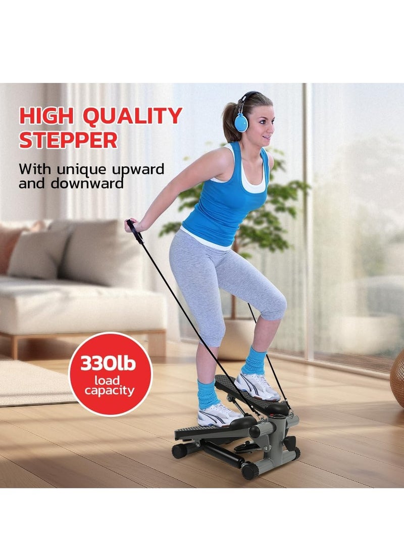 RATSAW - Mini Exercise Stepper with Removable Resistance Band Step Machine with LCD Display Anti Slip Foot Pedal - Image 1