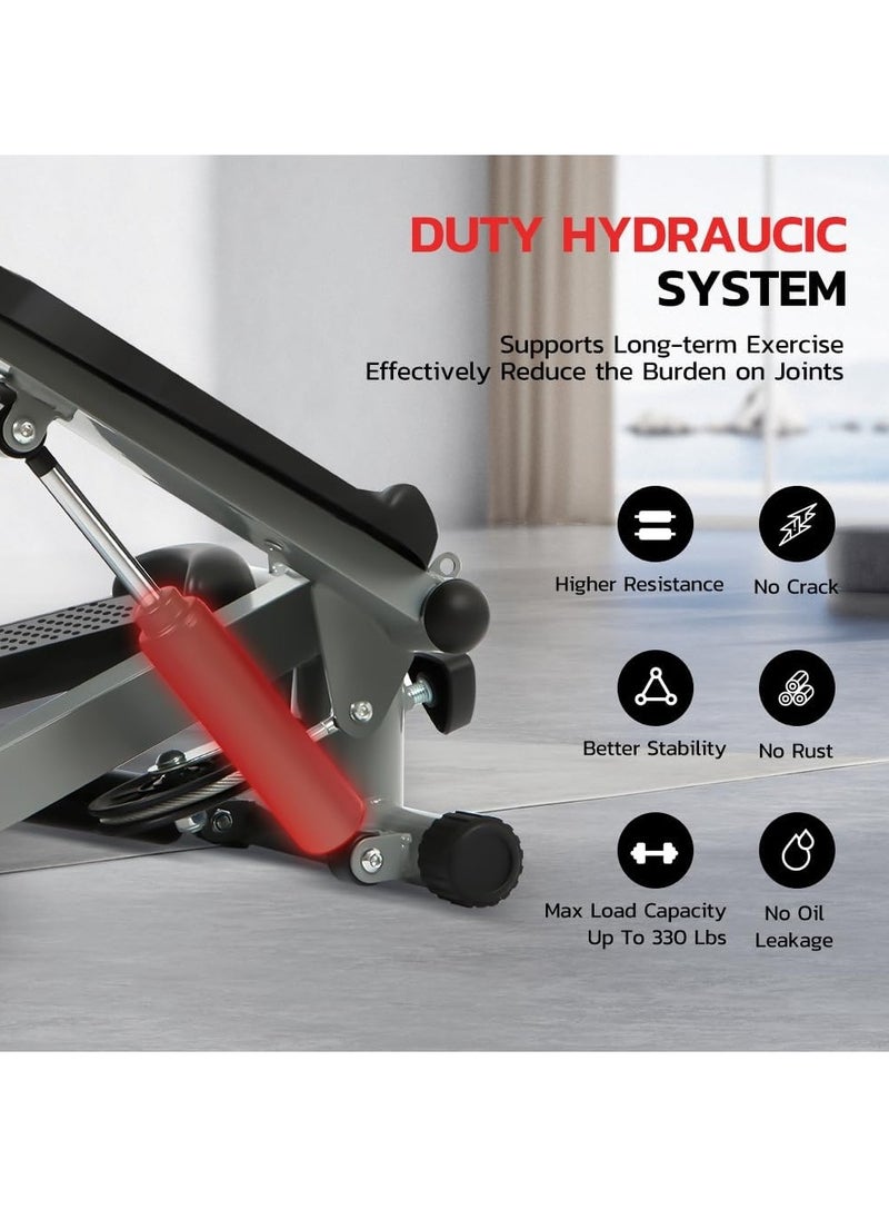 RATSAW - Mini Exercise Stepper with Removable Resistance Band Step Machine with LCD Display Anti Slip Foot Pedal - Image 1