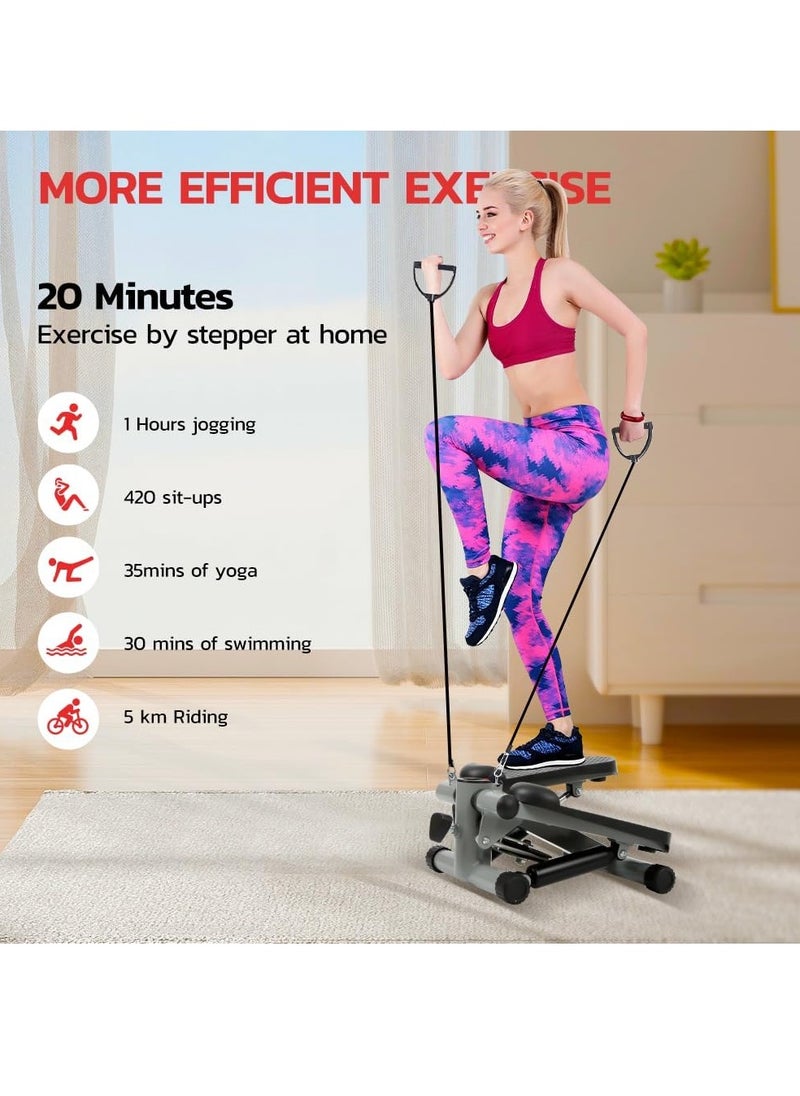 RATSAW - Mini Exercise Stepper with Removable Resistance Band Step Machine with LCD Display Anti Slip Foot Pedal - Image 1
