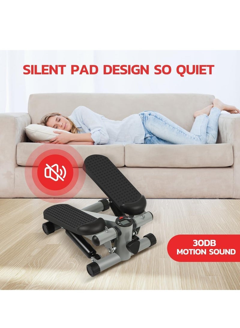RATSAW - Mini Exercise Stepper with Removable Resistance Band Step Machine with LCD Display Anti Slip Foot Pedal - Image 1