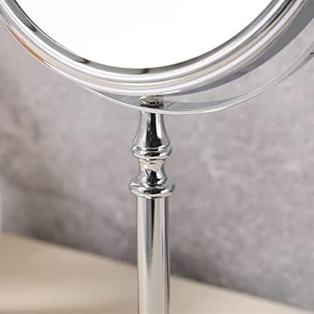 HEYOL Oval Cosmetic Mirror Dual Sided Magnifying Makeup Mirror Tabletop Vanity Mirror Stand Bathroom Shaving Mirror with Stand for DressingVanityBed Room Pack of 1Multicolor - Image 3