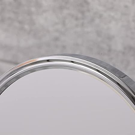 HEYOL Oval Cosmetic Mirror Dual Sided Magnifying Makeup Mirror Tabletop Vanity Mirror Stand Bathroom Shaving Mirror with Stand for DressingVanityBed Room Pack of 1Multicolor - Image 4