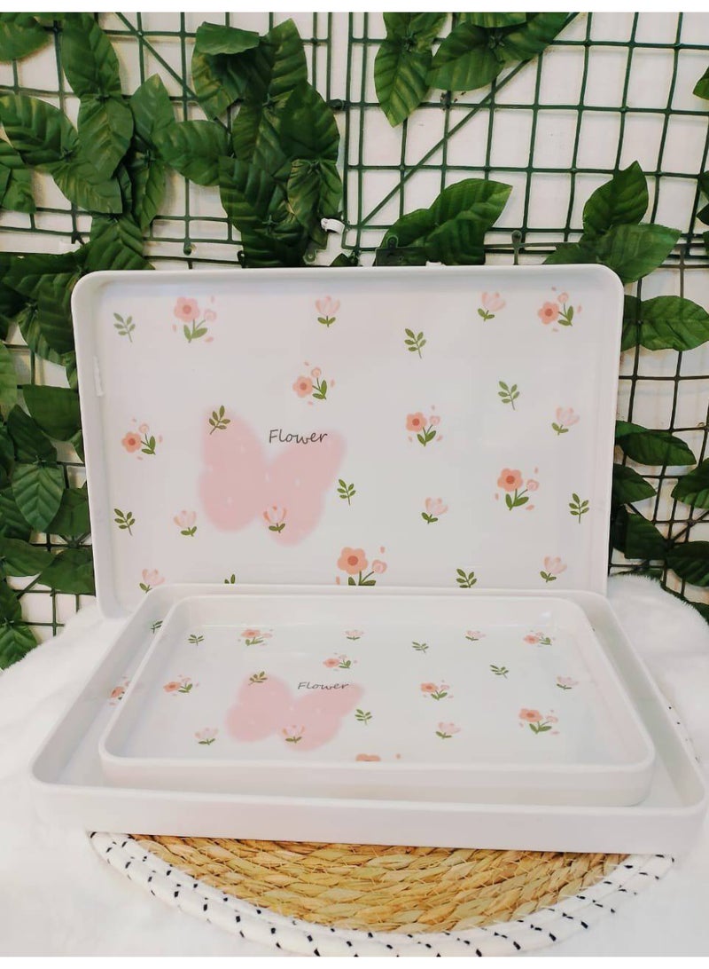 طقم صواني 3قطع مستطيل   ميلامين خامه عاليه جدآ - Image 3