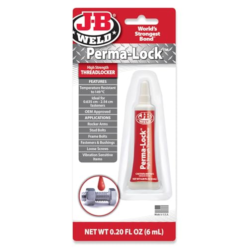 J-B Weld 27106 Perma-Lock High Strength Threadlocker - Red - 6 ml - Image 1