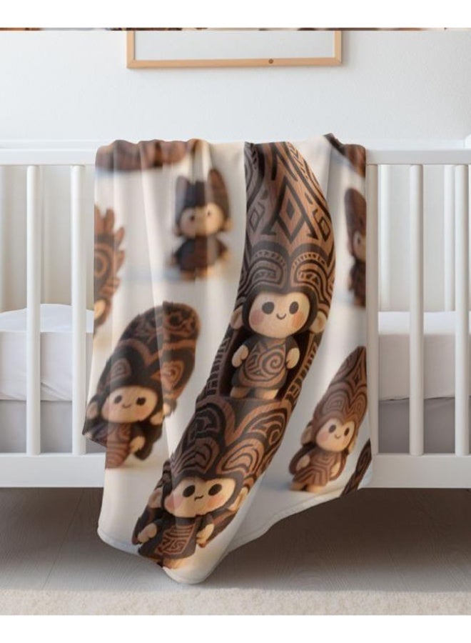 عام بطانية رقيقة من الفانيلا الكرتونية للأطفال والرضع (دافئة ومريحة، ومناسبة للنوم والألعاب) 70 سم * 100 سم - Image 3