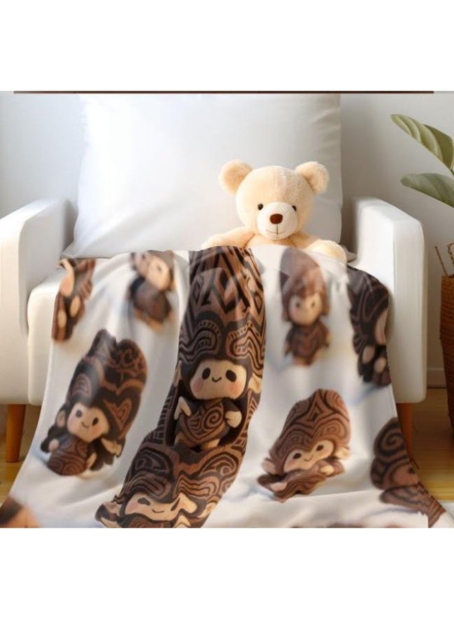 عام بطانية رقيقة من الفانيلا الكرتونية للأطفال والرضع (دافئة ومريحة، ومناسبة للنوم والألعاب) 70 سم * 100 سم - Image 4