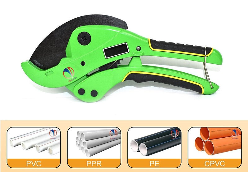 Mass Professional PVC Pipe Cutter - 64mm Ratchet Type Tube Cutter for PVC, PEX, PPR, Aluminum-Plastic Pipe - Industrial Grade Cutting Tool for Household and Professional Use - Image 2