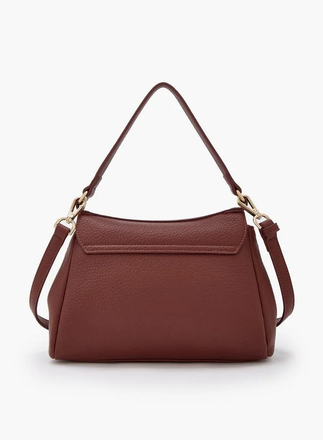 Celeste RED Textured Crossbody Bag With Button Closure for Women | Best Price UAE