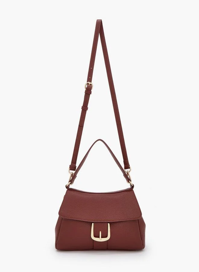 Celeste RED Textured Crossbody Bag With Button Closure for Women | Best Price UAE