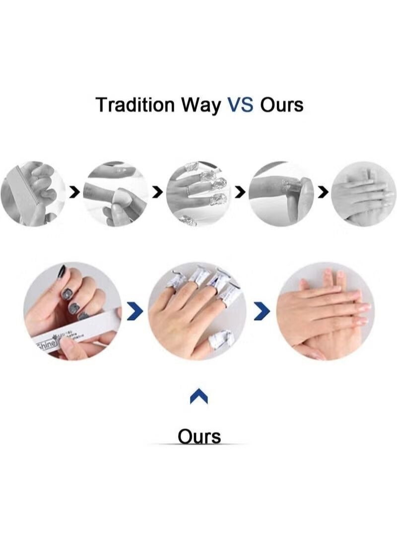 KASTWAVE Nail Polish Remover Pads 200 Pcs Magic Soak-Off Gel Remover, Professional Wraps Soak Off Acrylic Fast Gentle Quality Foil Art Cleaner for Manicure - Image 5