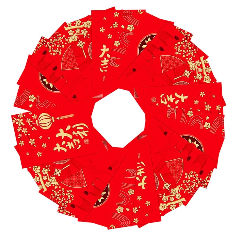 36pcs Gold Foil Chinese Red Envelopes Lucky Hongbao Packets for New Year Spring Festival Celebration - Image 2