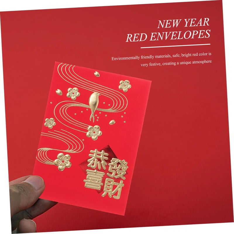 36pcs Gold Foil Chinese Red Envelopes Lucky Hongbao Packets for New Year Spring Festival Celebration - Image 5