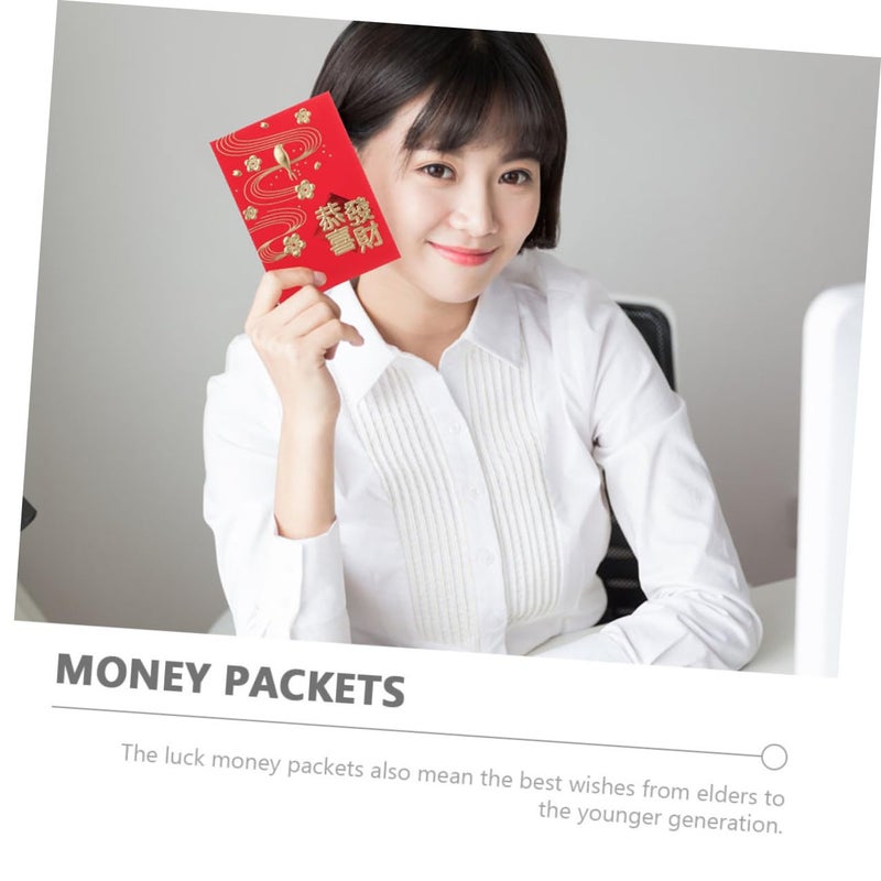 36pcs Gold Foil Chinese Red Envelopes Lucky Hongbao Packets for New Year Spring Festival Celebration - Image 4