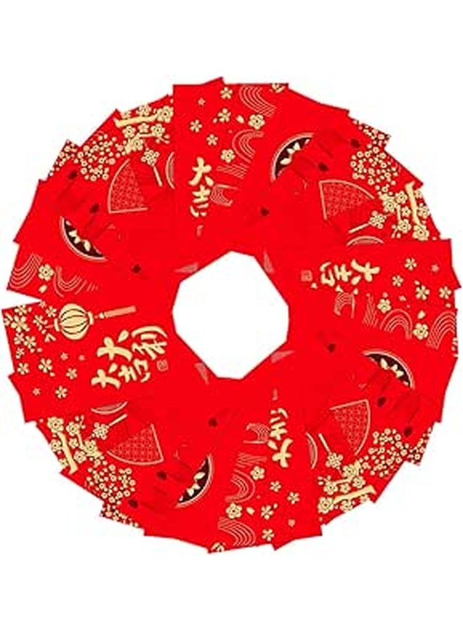 36pcs Gold Foil Chinese Red Envelopes Lucky Hongbao Packets for New Year Spring Festival Celebration - Image 1