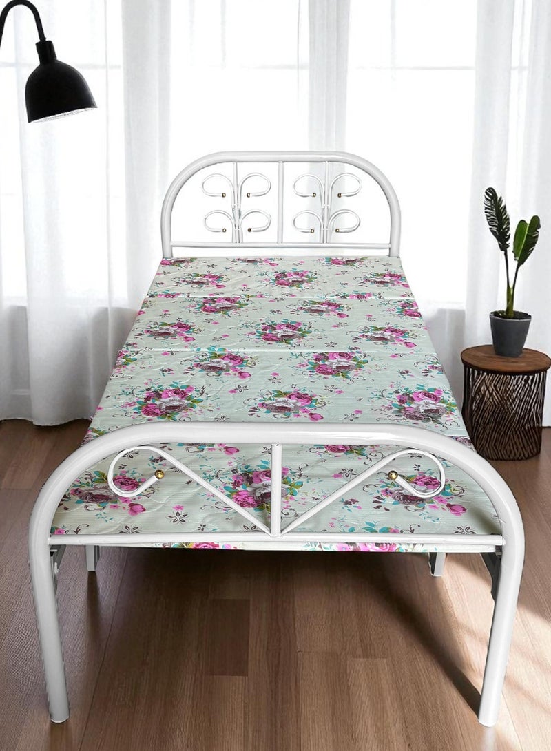 رينوفو سرير فردي قابل للطي ومنصة معدنية من الفولاذ عالي التحمل مقاس 190 × 90 سم، إطار سرير محمول مع إعداد مجاني للأدوات، لون أبيض من رينوفو - Image 3