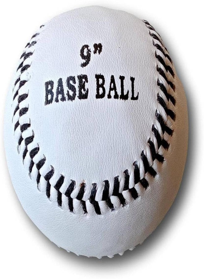 MOVEX Morex Baseball PVC Meteor Competition Grade Baseball, Official 9-Inch | Durable PVC Cover, Solid Core, Red & Black Strong Stitching | Training & Match Practice Ball for All Ages (White & Black) - Image 1