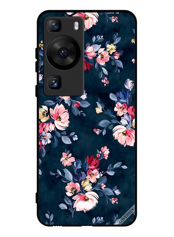 Covernex غطاء واقي لهاتف هواوي P60 مزين برسومات زهور يدوية - Image 1