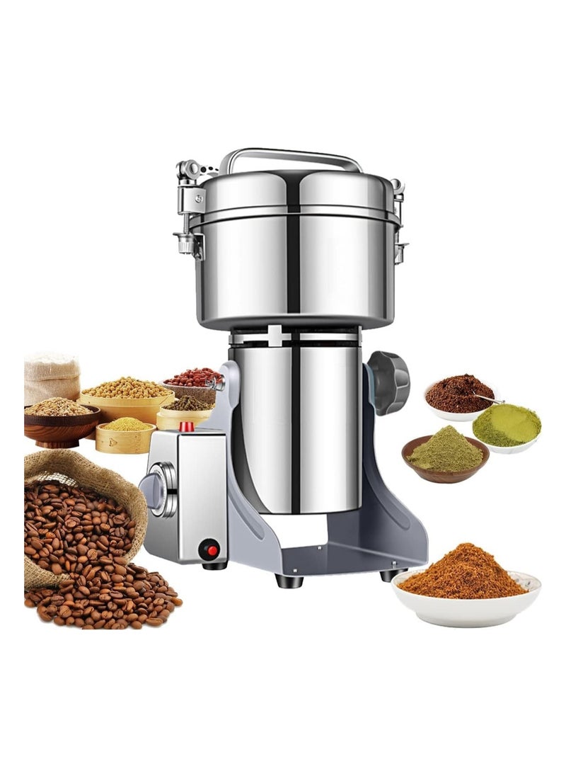 LETWOO - LETWOO 1000g Electric Grain Grinder Spice Grain Mill Stainless Steel 20s 3000 Power High Speedy Grinding with Overload Protection& 5min Timer Mill for Dry Spice Herbs/Nut/Coffee/ Rice - Image 1