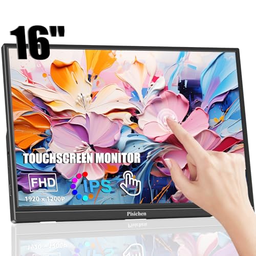 بي سيتشين Pisichen Portable Monitor Touchscreen 16 16 inch