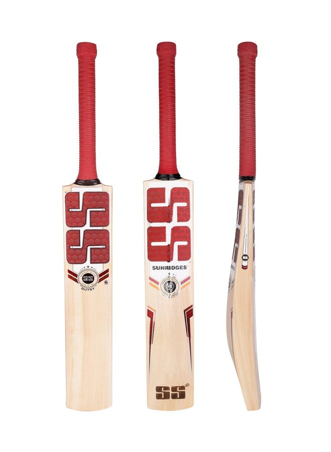 SS Gutsy Size-3 KW Bat, 800 Grams, Lightweight for Juniors, Durable Willow for Tennis Ball, Strong Grip, Shock Absorption, Best for Cricket Practice - Image 1