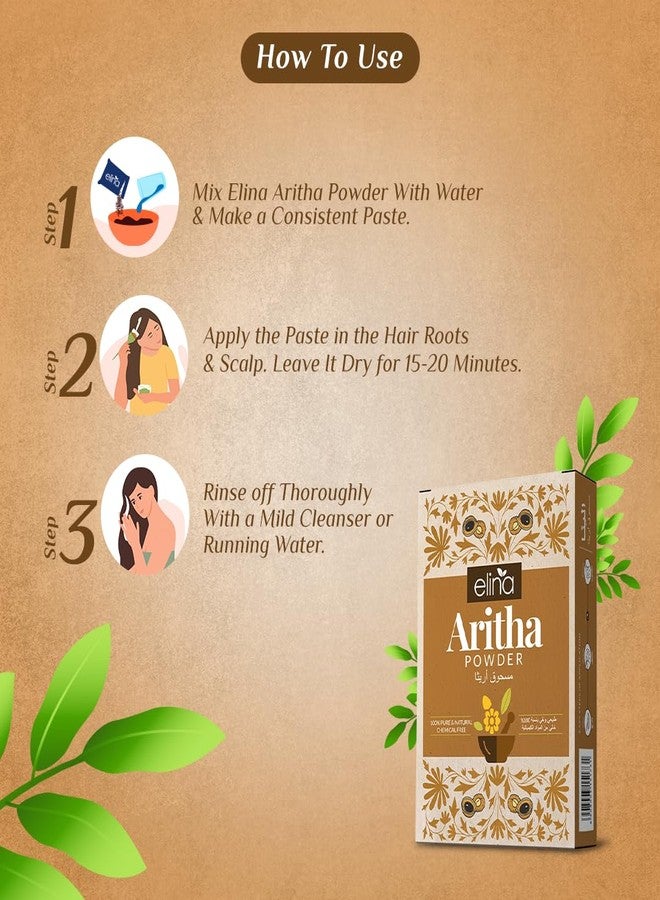 Elina 100Gm (Pack of 1) Aritha Powder for Hair | Pure & Natural Soapnut (Ritha) Powder | Organic Hair Cleanser & Conditioner | Promotes Hair Growth & Scalp Health | Sapindus Mukorossi - Image 5
