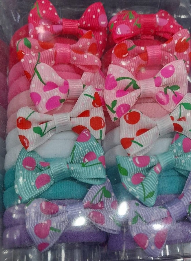 TRIPIN Elastic Cloth Hairbands for women Scrunchie Hair Tie band Girls Ponytail Holder Headwear Accessories Pack of 24 Pcs (Multi Color with Bow) 2063 - Image 5