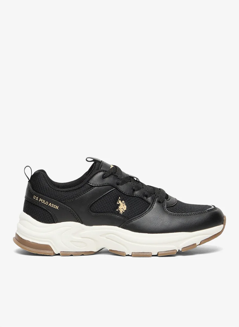 Women's Low-Top Black Casual Sneakers - Lightweight, Stylish Lace-Up Design with Comfort Cushioned Sole for Everyday Wear