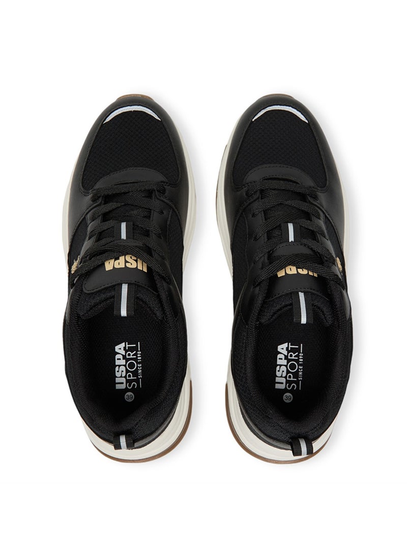 U.S. Polo Assn. Women's Low-Top Black Casual Sneakers - Lightweight, Stylish Lace-Up Design with Comfort Cushioned Sole for Everyday Wear  - Image 5