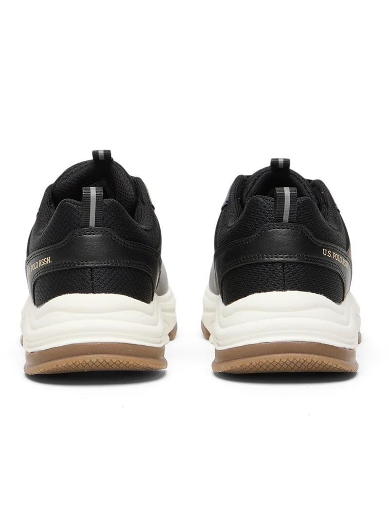 U.S. Polo Assn. Black Women's Low-Top Black Casual Sneakers - Lightweight, Stylish Lace-Up Design Shoes with Comfort Cushioned Sole for Everyday Wear for Women | Best Price UAE