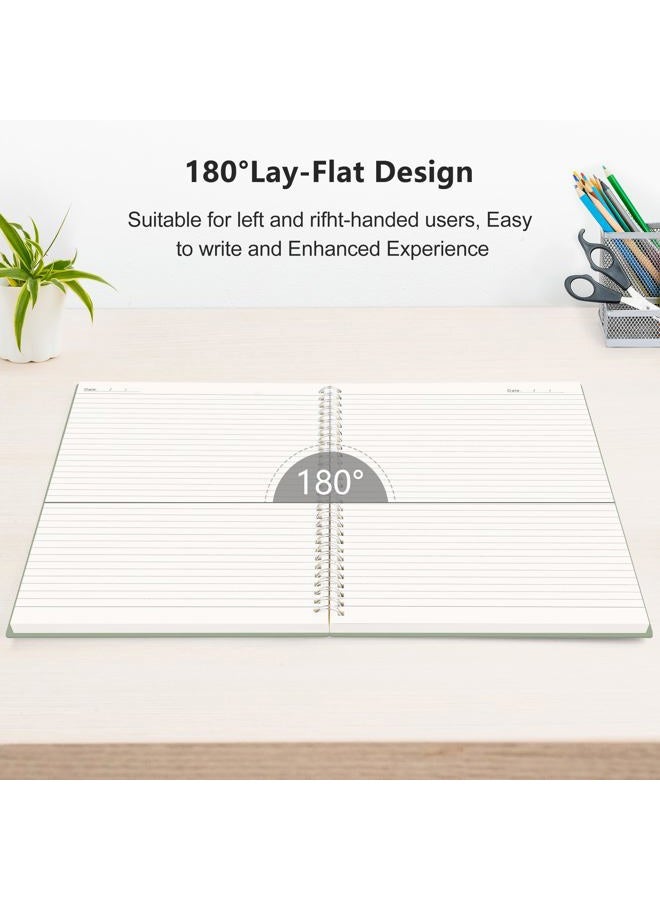 RETTACY Spiral Notebook, A5 College Ruled Notebook with 300 Pages, Notebook Journal for School, Work, Writing, Twin-wire Spiral, 100 GSM Thick Paper, Pen Holder, Inner Pocket, 5.7 × 8.22" () - Image 5