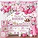 cocomigo 131Pcs My First Rodeo Decorations Girl with Cowgirl Hat Tablecloth Photo Banner Balloon Boxes Backdrop Balloon Arch for Pink First Birthday Decorations for Girl - Image 3