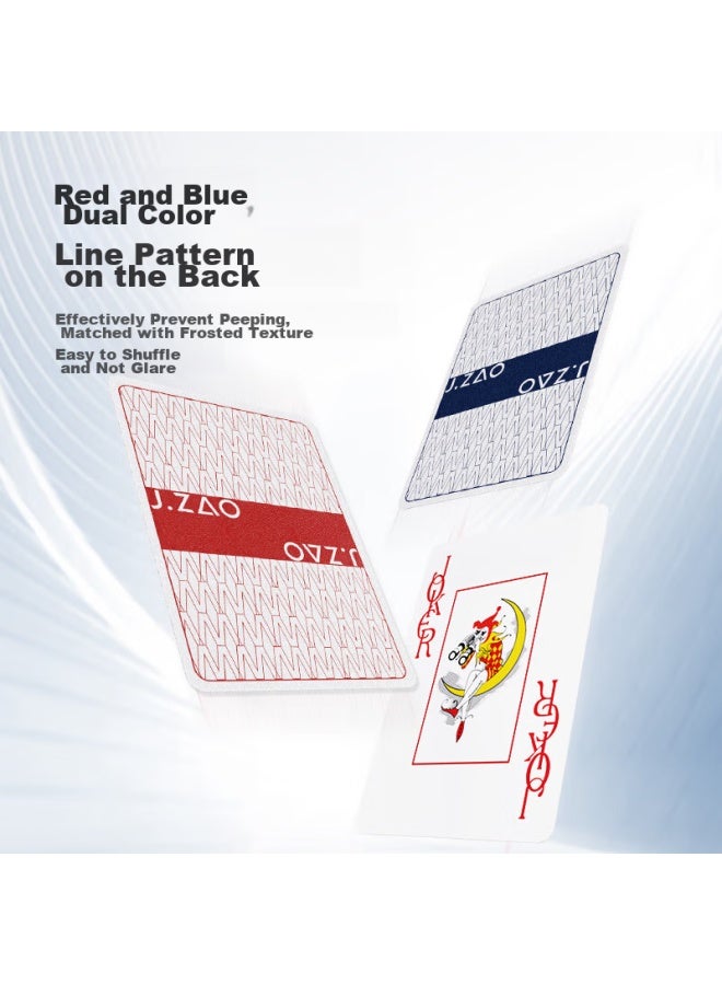 JD.com Jd Jingzao Pvc Plastic Guandan Cards, Texas Hold'em Cards, Matte Waterproof Large Print Playing Cards, Tabletop Entertainment Wide Cards, 2 Decks - Image 3