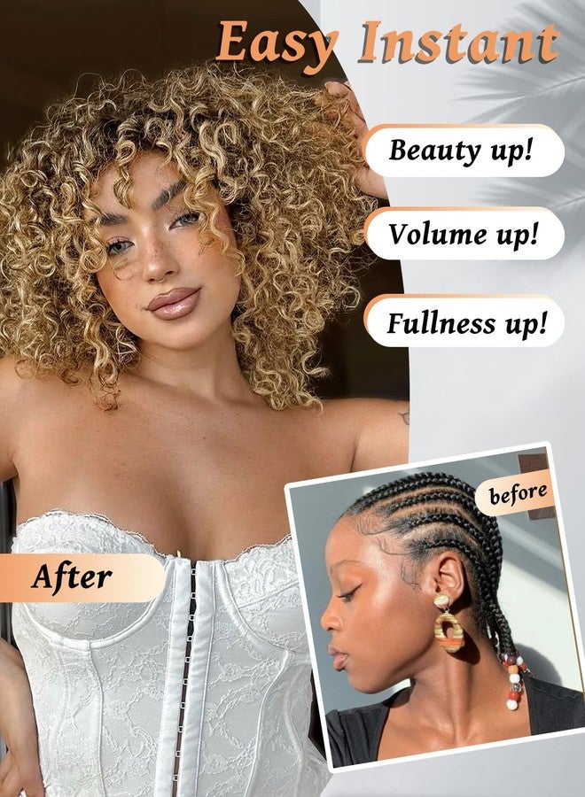 Gowit Gogo Curl Crochet Hair 8 Inch 6 Packs Short Curly Crochet Hair for Black Women Ombre Blonde Deep Ocean Wave Crochet Hair Synthetic Crochet Braids (8inch,T27) - Image 2